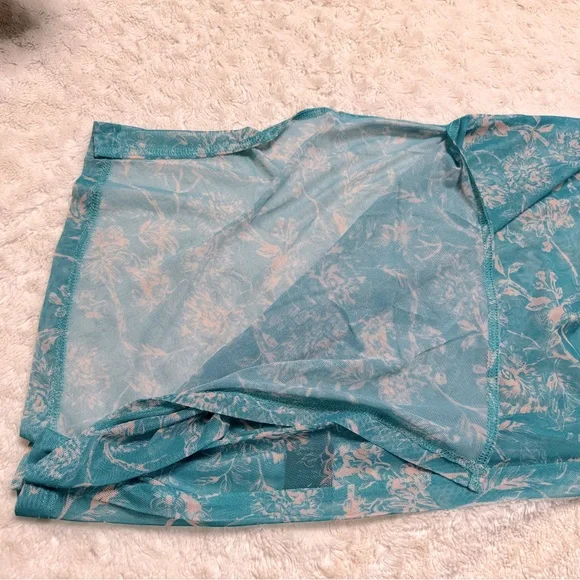 NWT- Hutch Aura Floral Semi Sheer Maxi One Shoulder Cover Up - Picture 8 of 11